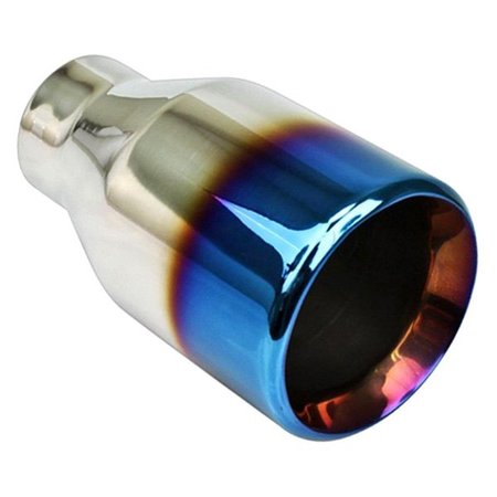 LASTPLAY 4 in. Blue Flame Series Round Straight Cut Double-Wall Exhaust Tip LA2622163